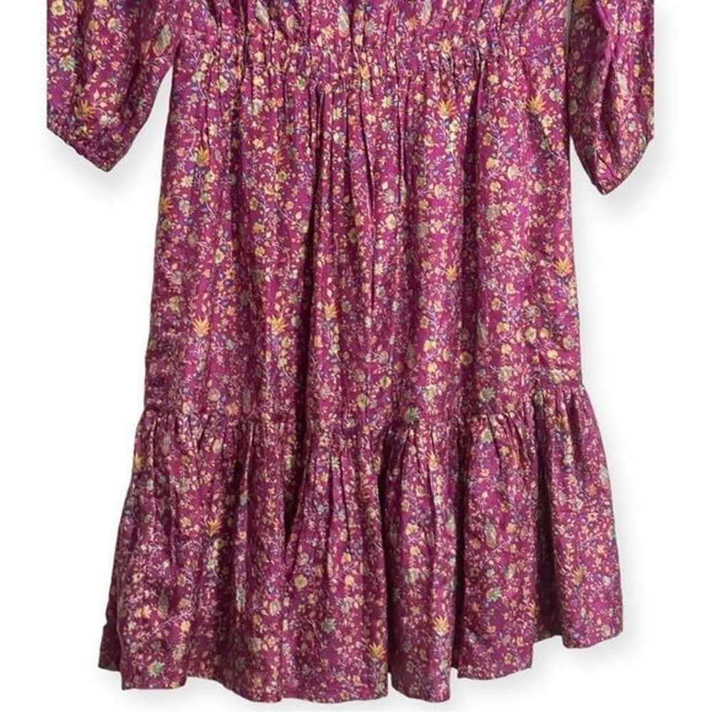 Mes Demoiselles Floral Print Silk Dress In Purple… - image 9