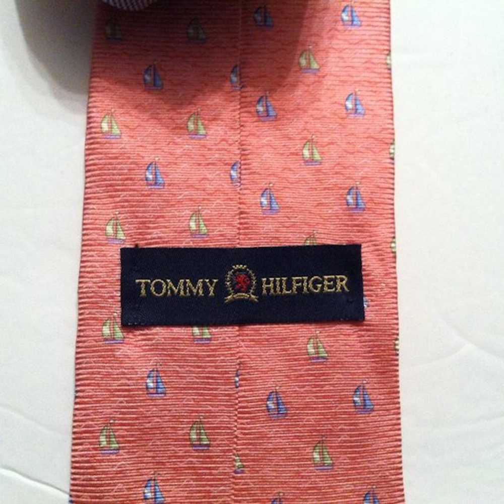 Tommy Hilfiger TOMMY HILFIGER MEN'S PINK SILK TIE… - image 2