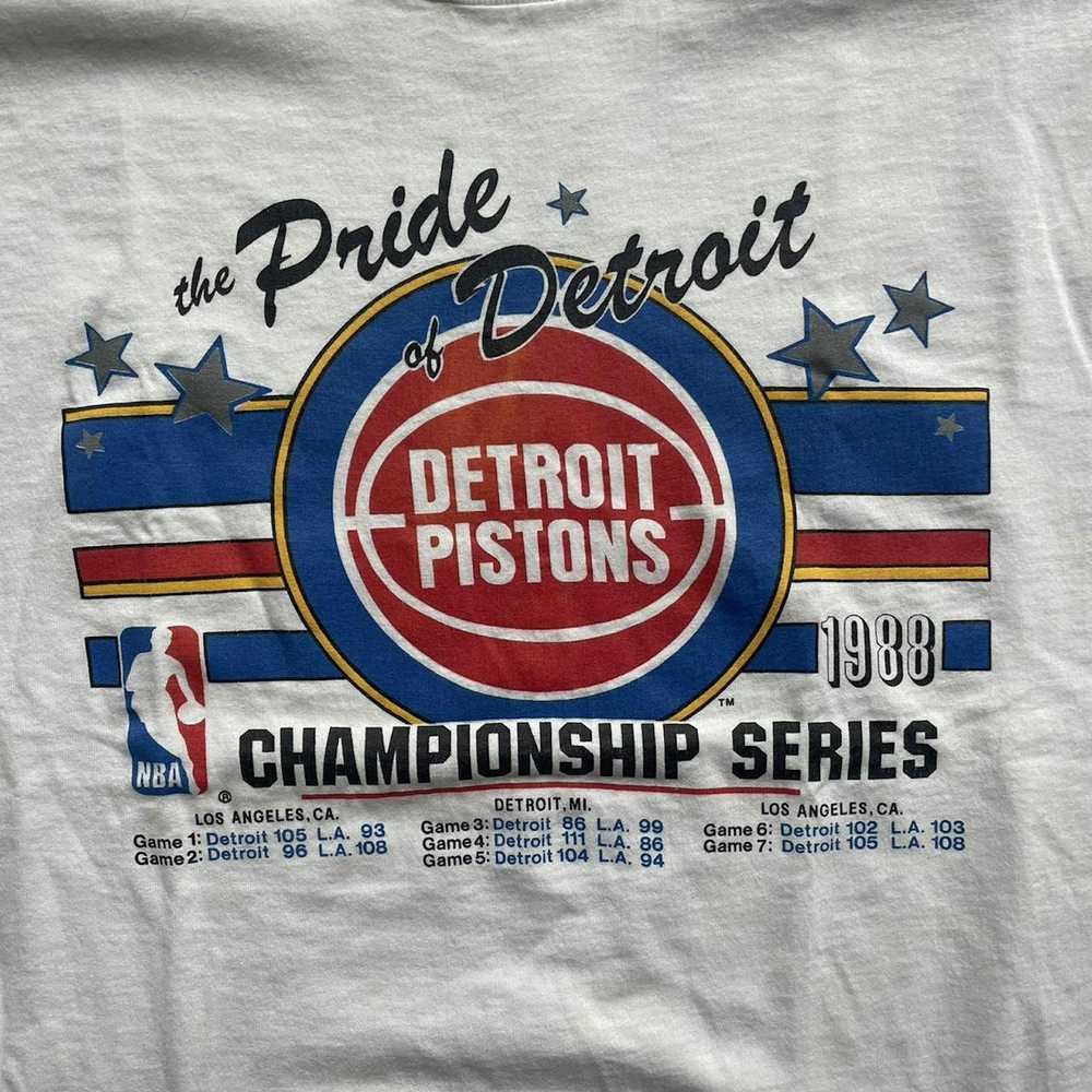 Vintage Vintage 1988 Detroit pistons tee - image 2