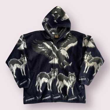 Vintage animal fleece eagle - Gem