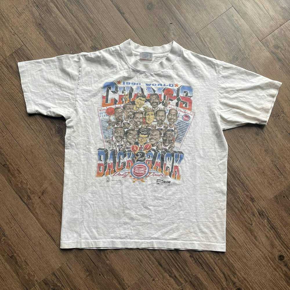 Vintage Vintage Detroit pistons back 2 back tee - image 1