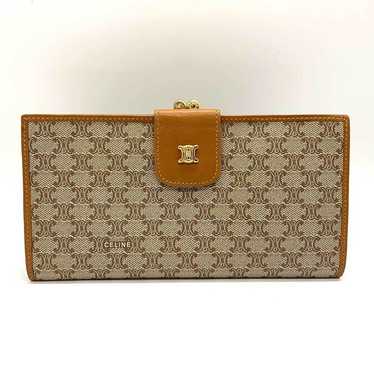 Celine Celine Triomphe Pattern Long Wallet Beige … - image 1