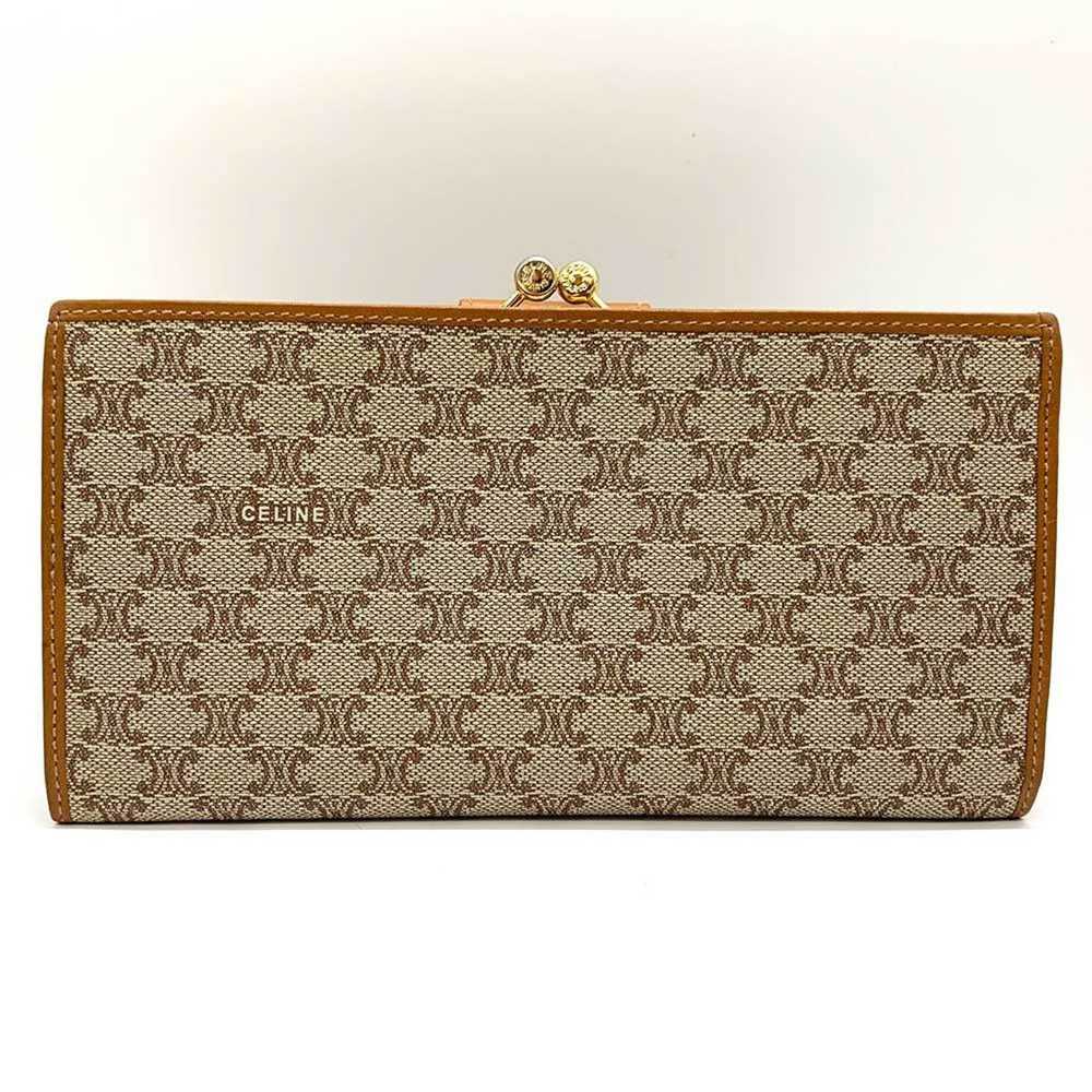 Celine Celine Triomphe Pattern Long Wallet Beige … - image 2