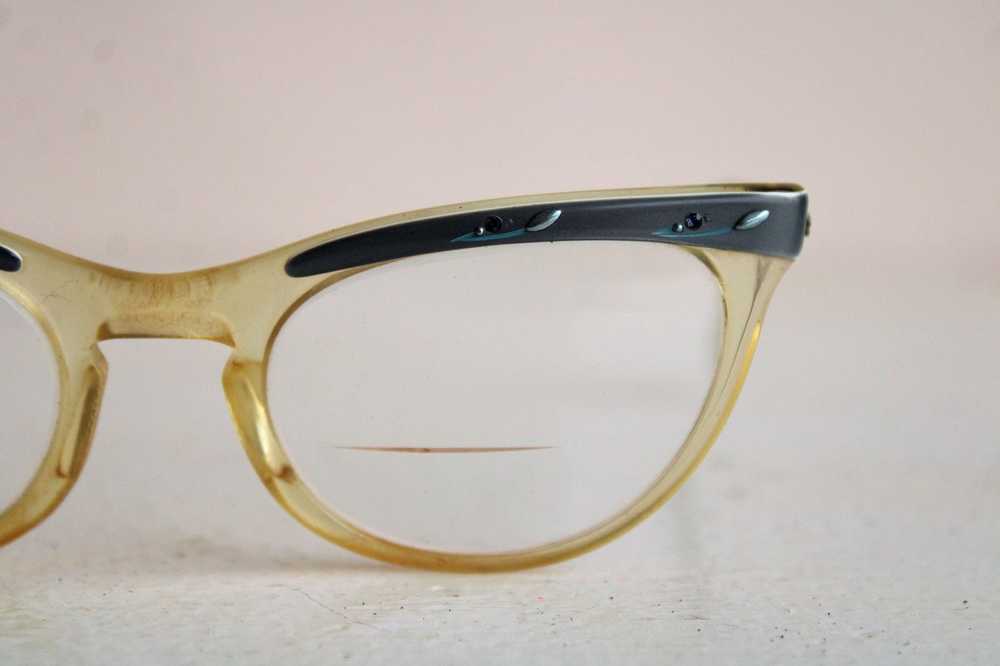 Vintage Vintage 1950s Cat Eye Glasses With Case, … - image 3