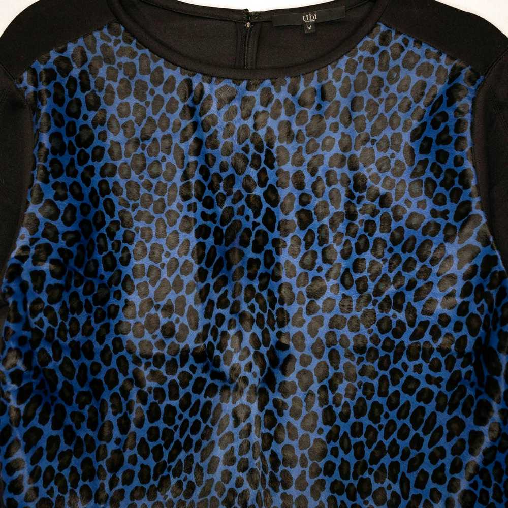 Tibi Tibi Calf Hair Leopard Print Sweatshirt - image 5