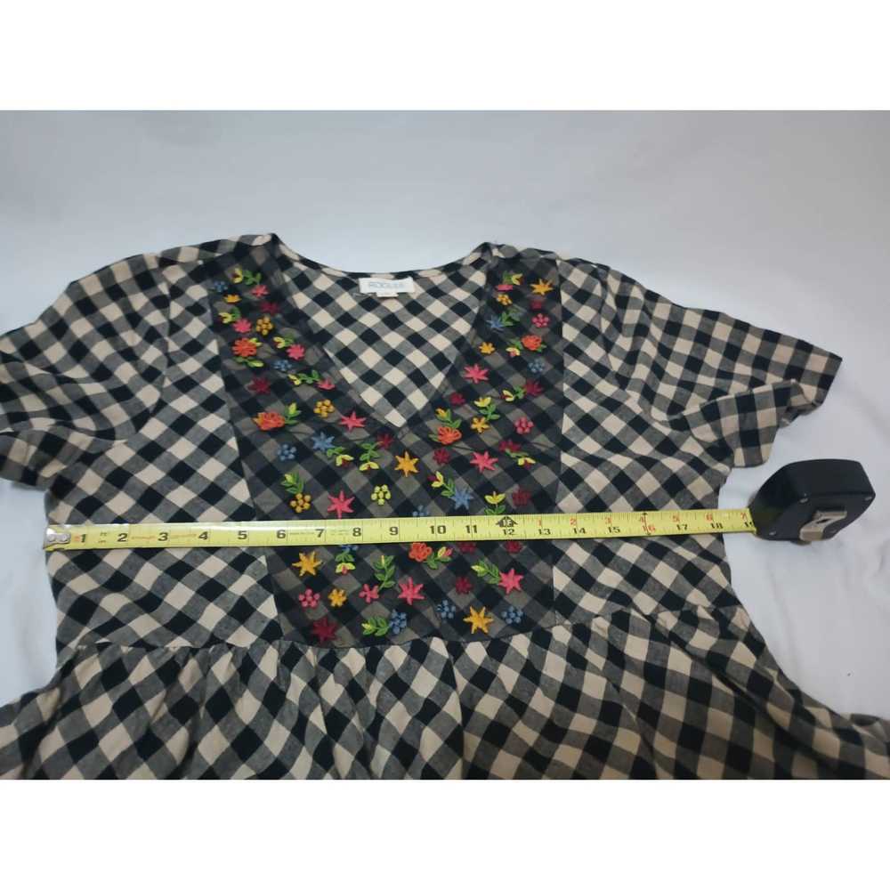 Other Roolee Gingham Embroidered Dress M Cottagec… - image 11