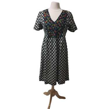 Other Roolee Gingham Embroidered Dress M Cottagec… - image 1