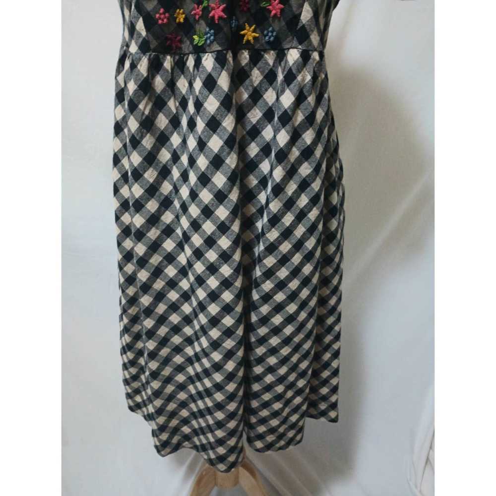 Other Roolee Gingham Embroidered Dress M Cottagec… - image 7