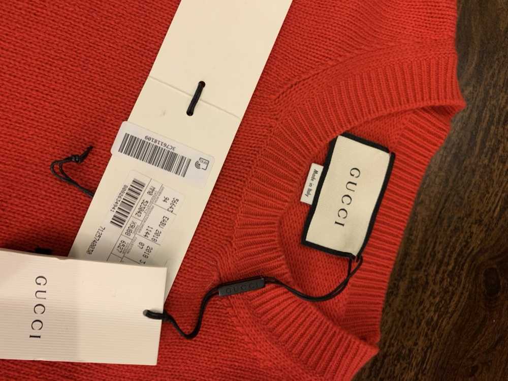 Gucci Gucci Red Shark Knit Sweater - image 2