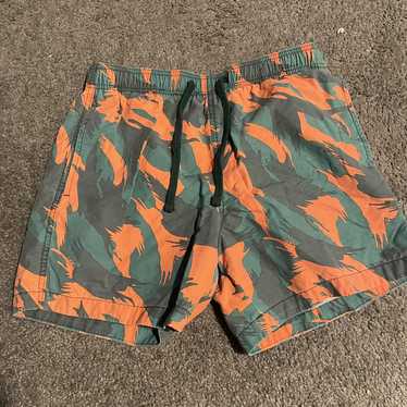 H&M Green and Orange H&M patterned swim trunks Sma