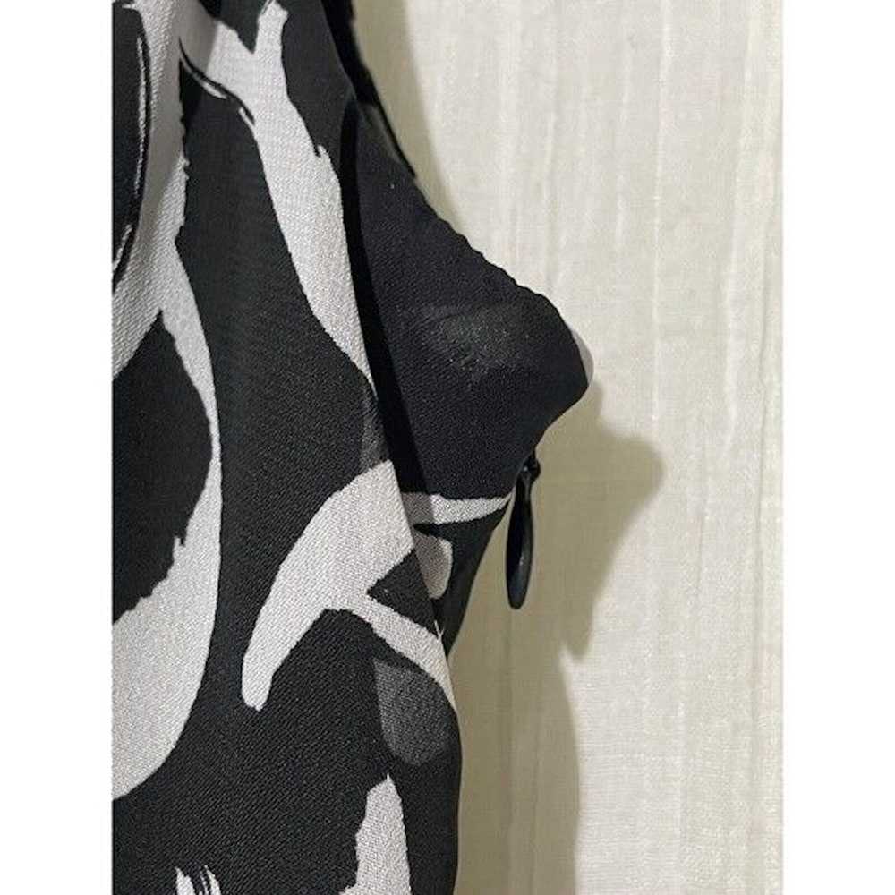 Gap Gap Dress Sleeveless Pleated Painterly Ink Br… - image 5