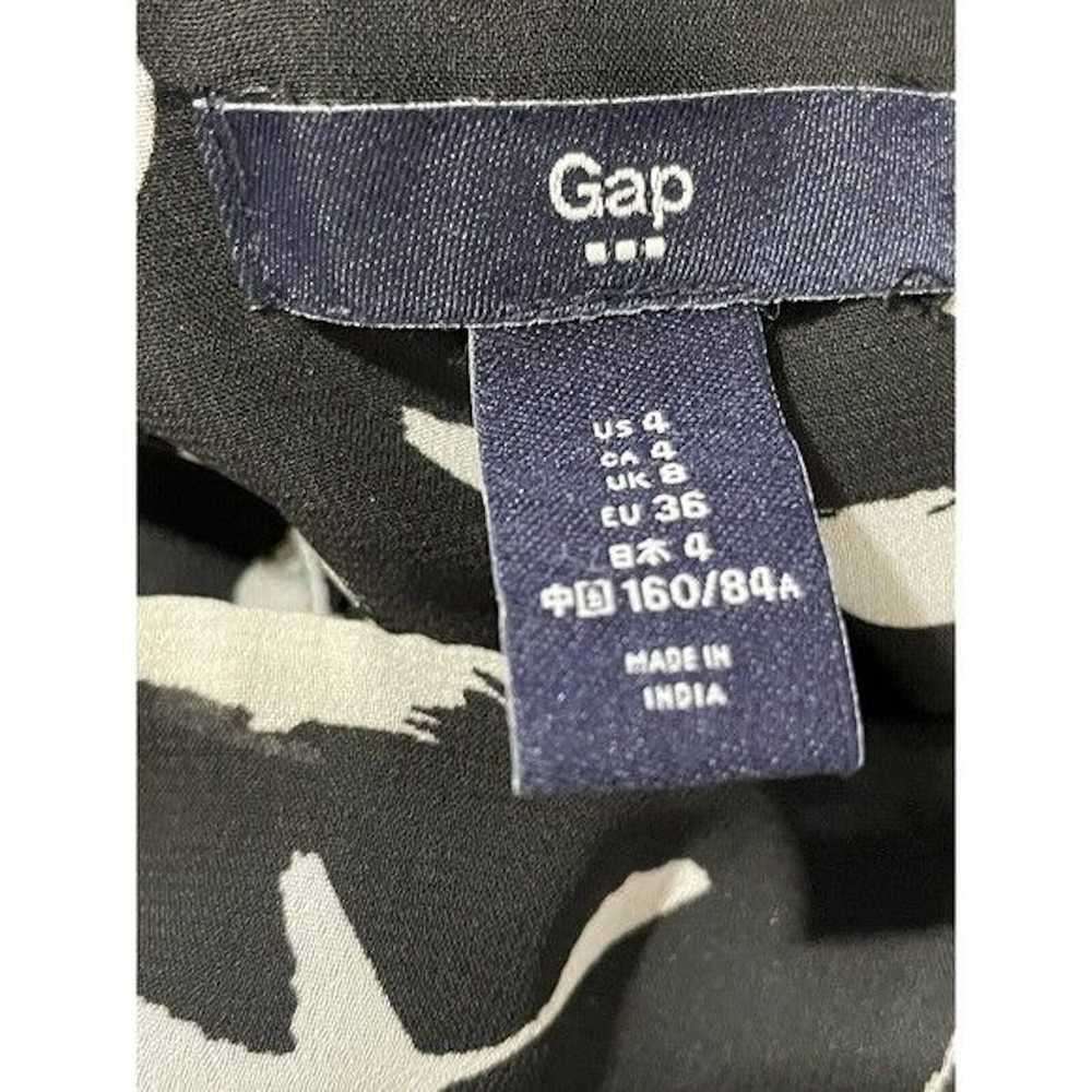 Gap Gap Dress Sleeveless Pleated Painterly Ink Br… - image 8