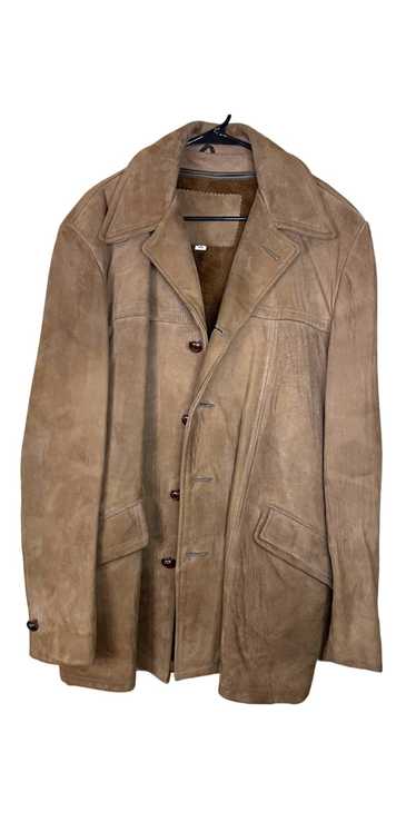 Vintage Vintage Brown Suede/Leather Heavy Coat