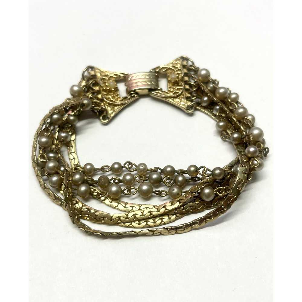 Vintage Vintage seed pearl chain bracelet - image 2