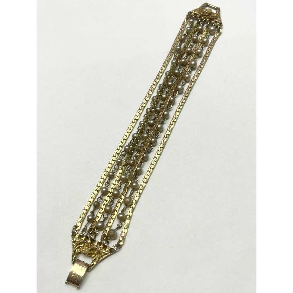 Vintage Vintage seed pearl chain bracelet - image 3