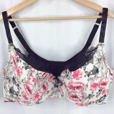 Cacique - Lane Bryant Wine & Pink Lace Lightly Lined Balconette
