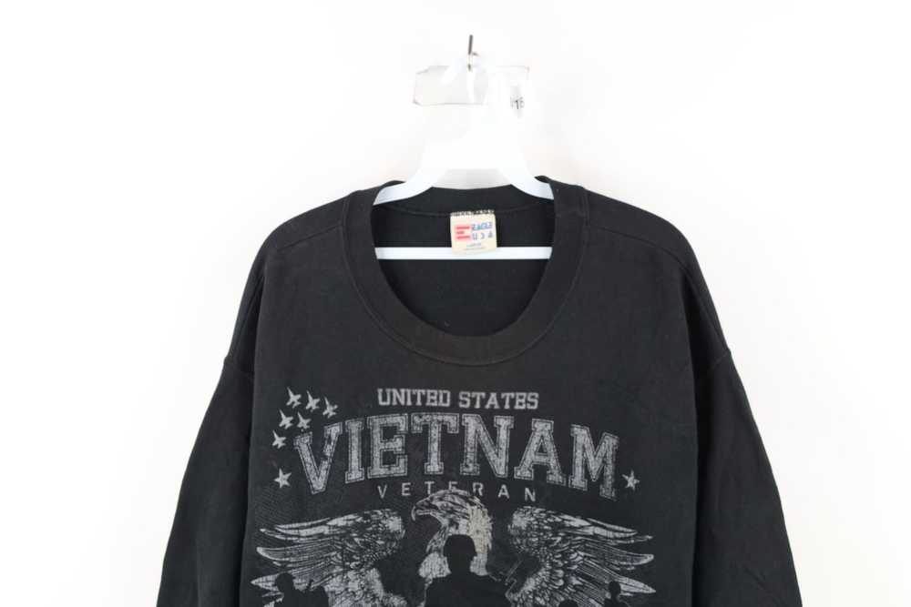 Vintage Vintage 90s Out Vietnam War Veteran Sweat… - image 2