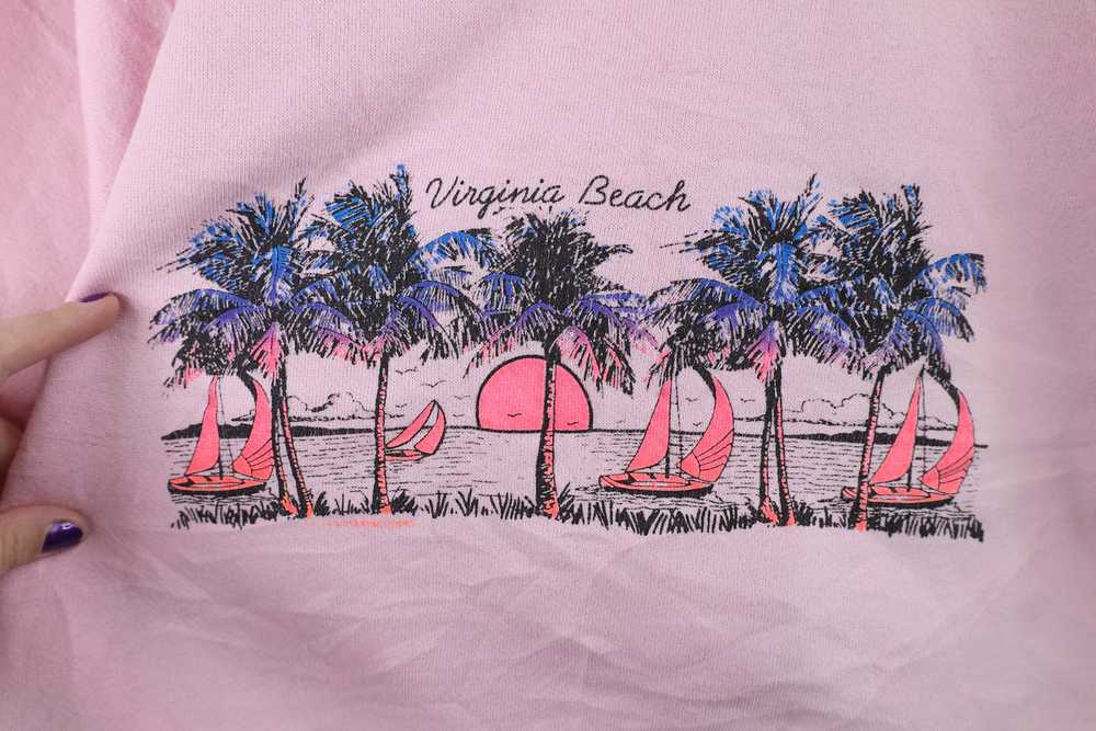 Vintage Vintage 80s Virginia Beach Sunset Sailing… - image 4