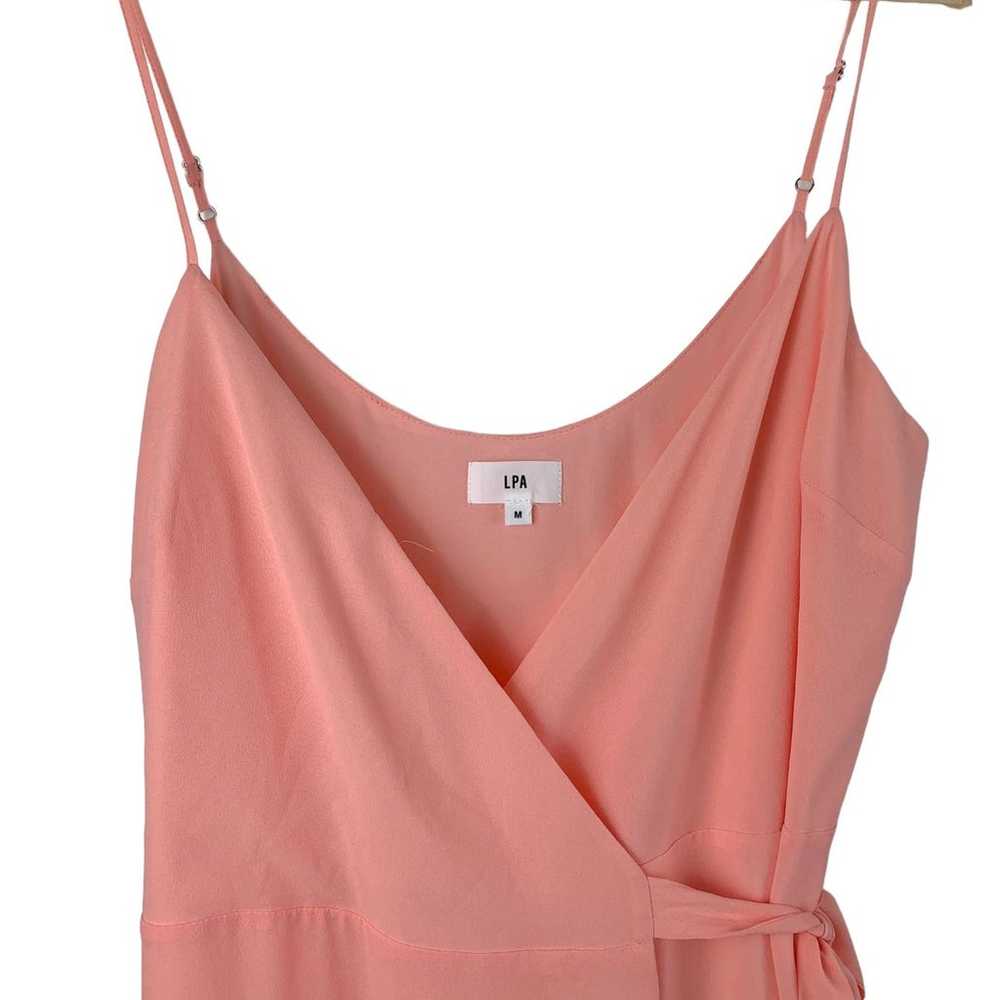 LPA Dress 253 Pink Coral Peach size Medium Ruffle… - image 2