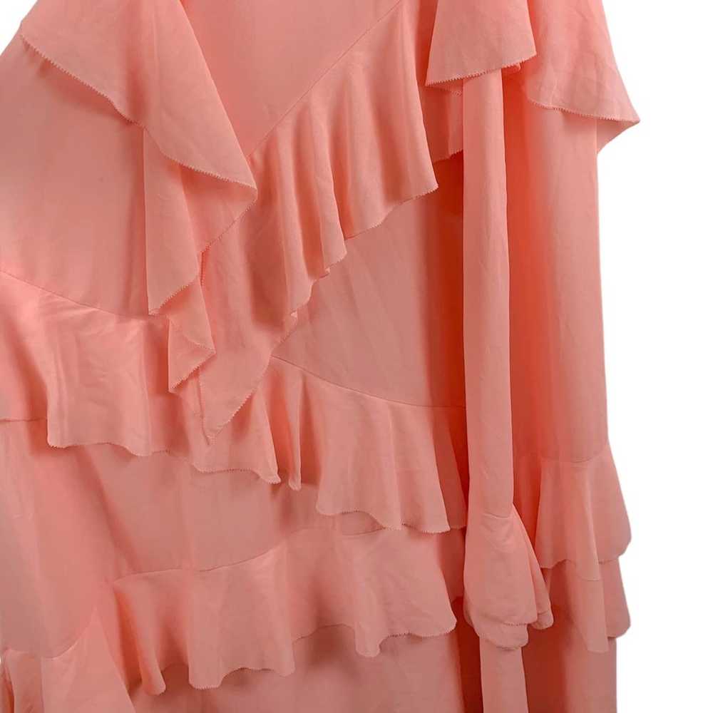 LPA Dress 253 Pink Coral Peach size Medium Ruffle… - image 4