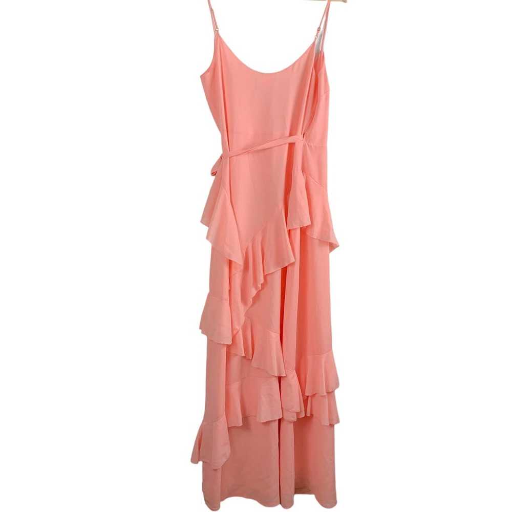 LPA Dress 253 Pink Coral Peach size Medium Ruffle… - image 5