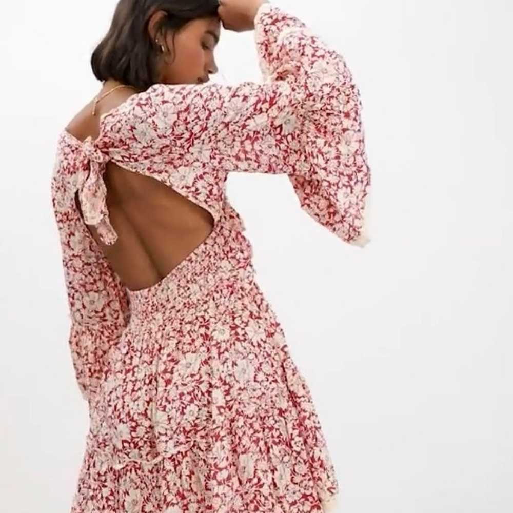 Free People Kristall Bell Sleeve Floral Crochet B… - image 4