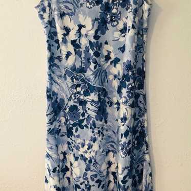 Pure Cotton Lace Trim Midi Waisted Dress Per Una M&S #sponsored