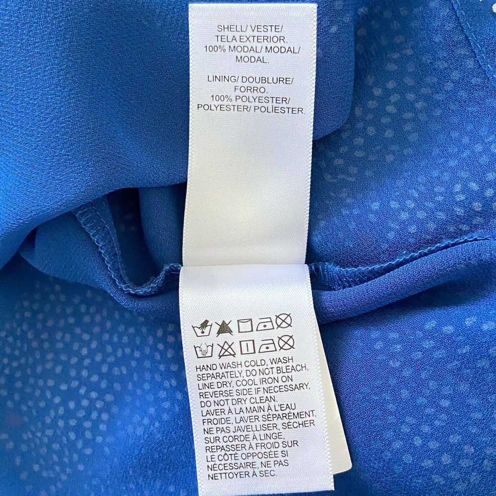 Lucky Brand Mila Wrap Dress Polka Dot Blue White … - image 12