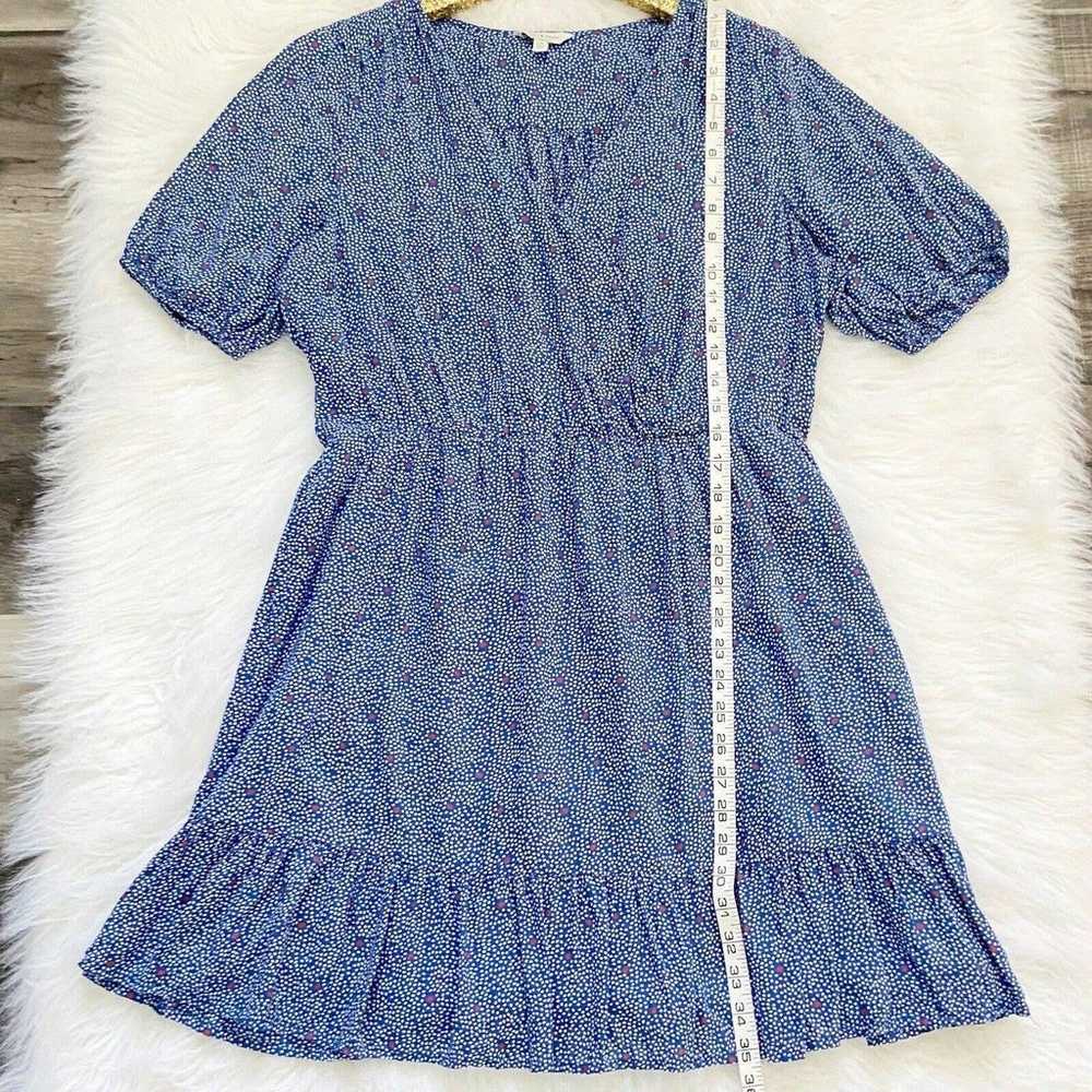 Lucky Brand Mila Wrap Dress Polka Dot Blue White … - image 5