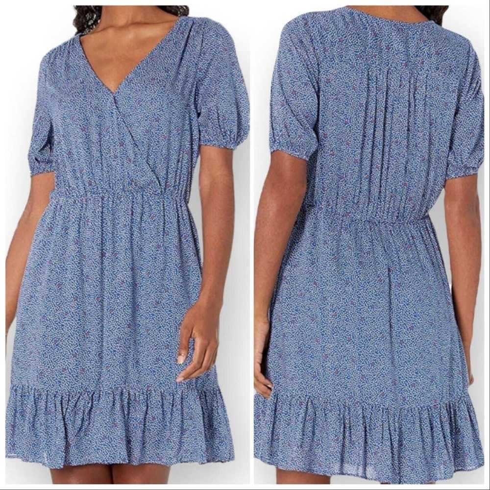 Lucky Brand Mila Wrap Dress Polka Dot Blue White … - image 9