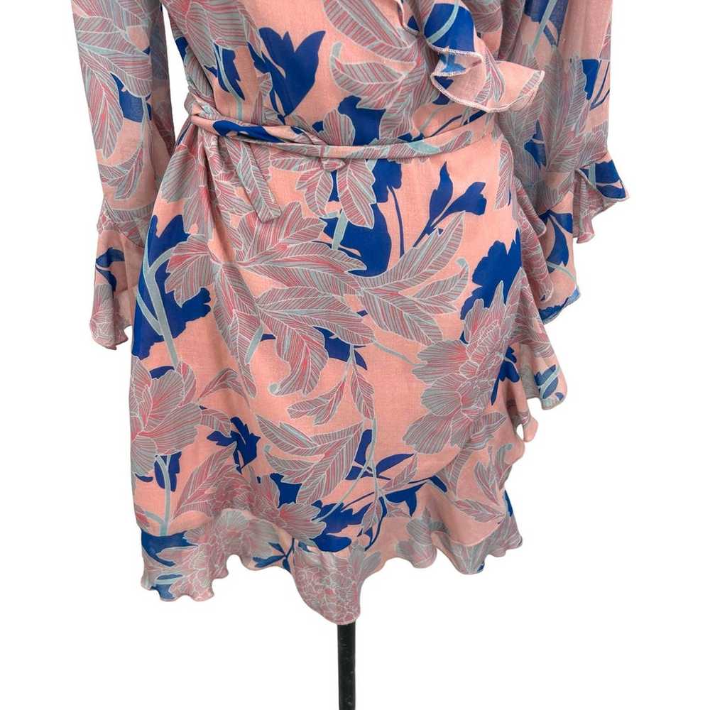 Red Carter Tessa Floral-Print Wrap Dress Pink Blu… - image 3