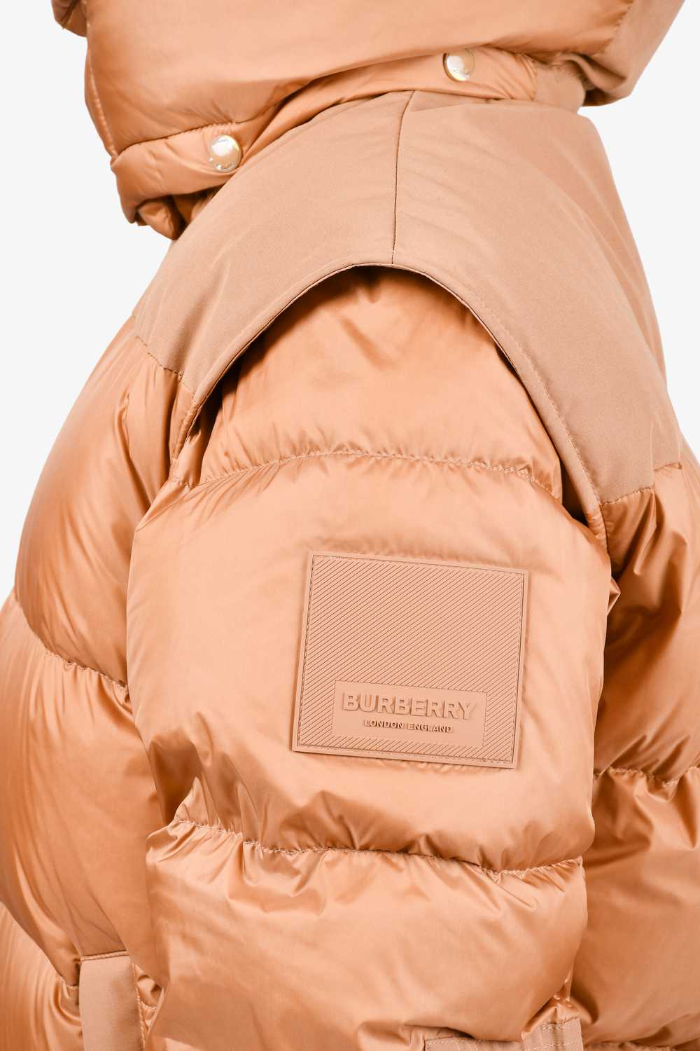 Burberry Tan Down Quilted Puffer Jacket with Nova… - image 5