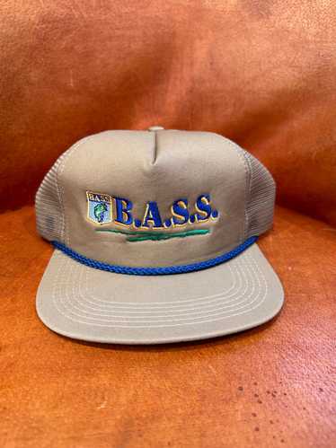 Bass Pro Shops Fishing Angler Silver Logo Cap Hat Grey Adjustable Mesh 