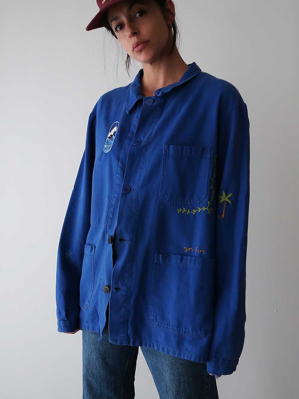 The Wave Embroidered Chore Jacket - image 2