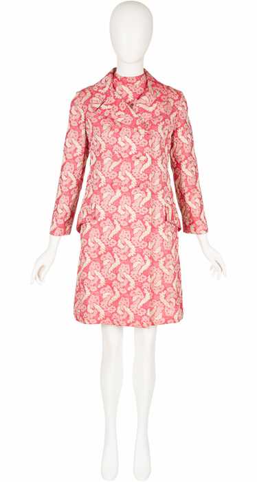 Gino Charles by Malcolm Starr 1960s Pink Brocade E