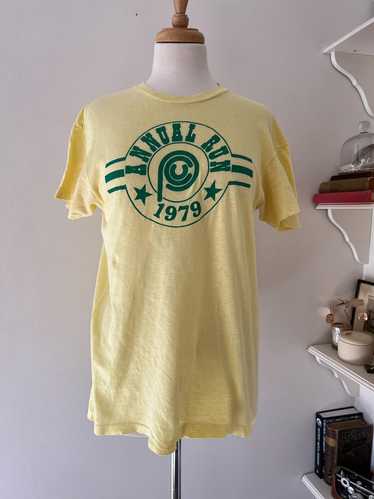 Hanes 1970s single stitch yellow running shirt (M)