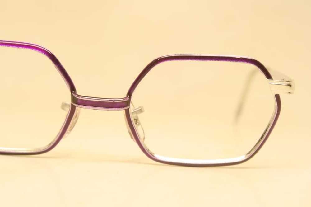 Vintage Purple SIlver Metal Eyeglasses Unused Vin… - image 3