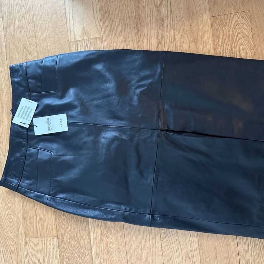 Reiss Leather mid-length skirt - image 6