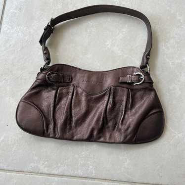 Salvatore Ferragamo Gancini leather vintage bag - image 1