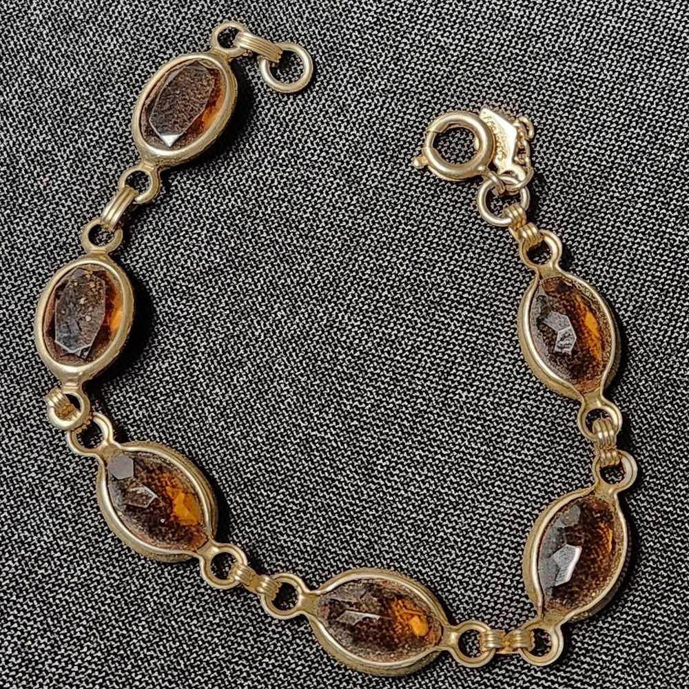 Vintage Amber Crystal  Bracelet - image 1