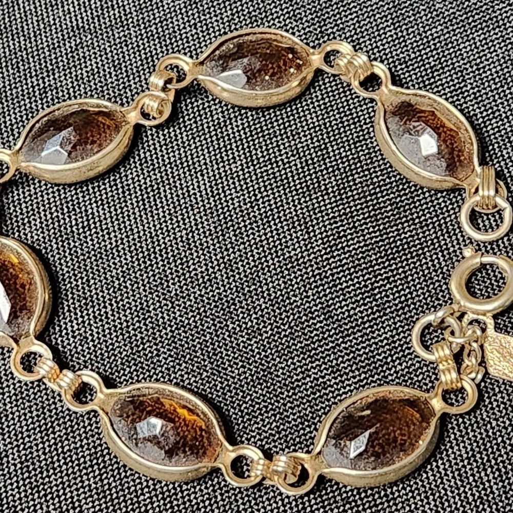 Vintage Amber Crystal  Bracelet - image 3
