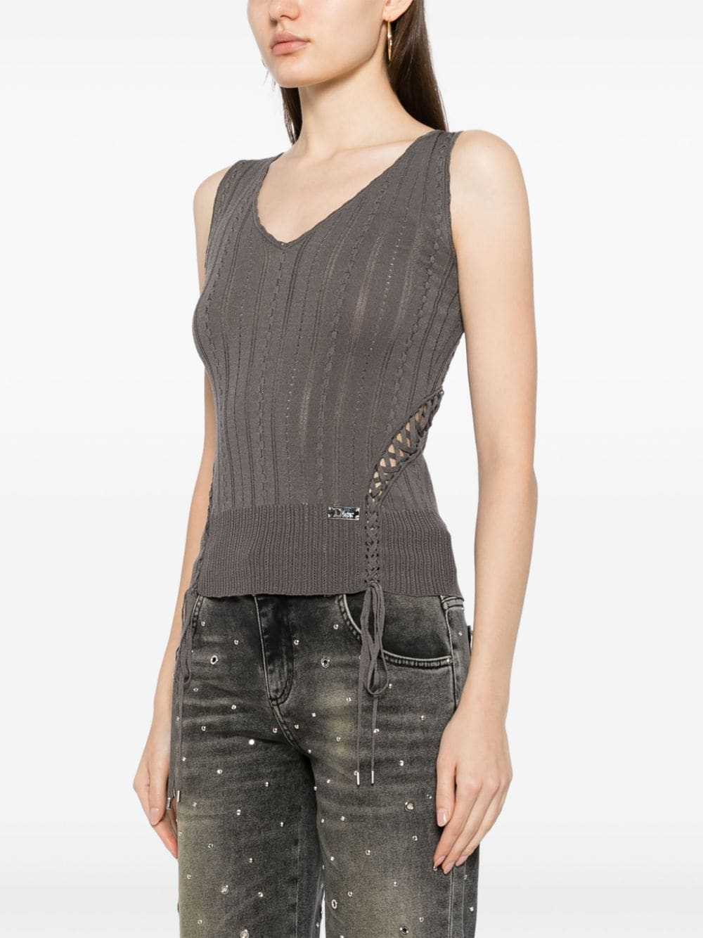 Christian Dior Pre-Owned 2004 knitted top - Grey - image 3