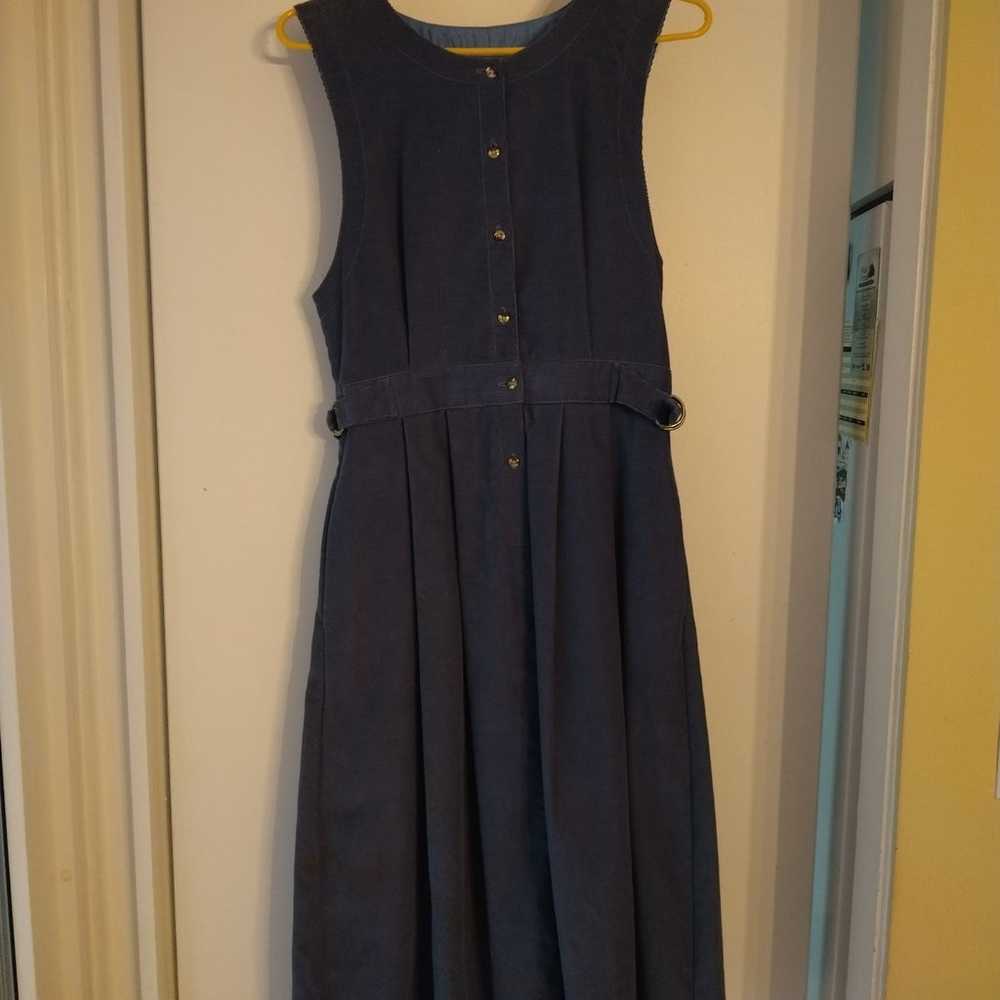 °vintage° L L Bean Corduroy Pinafore Dress Gem