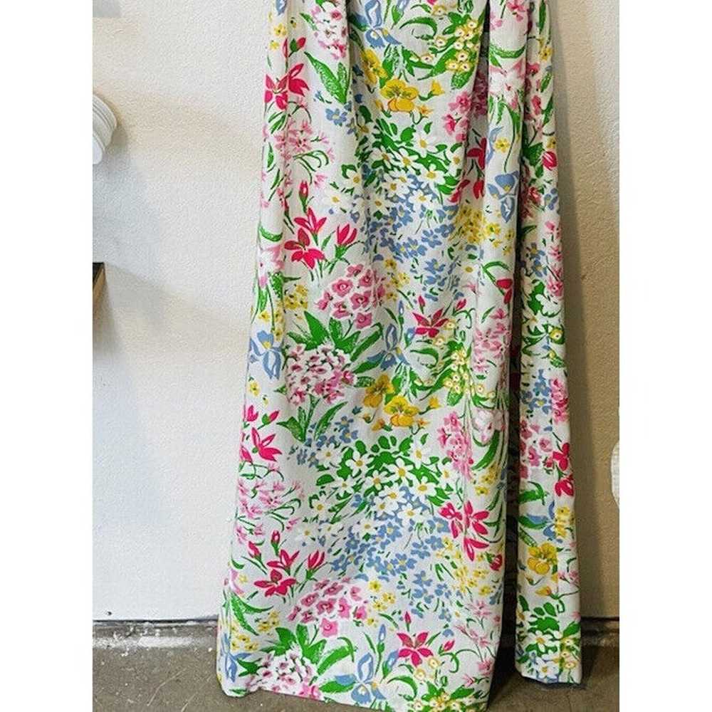 Vintage Psychedelic Floral Sleeveless Long Maxi D… - image 6