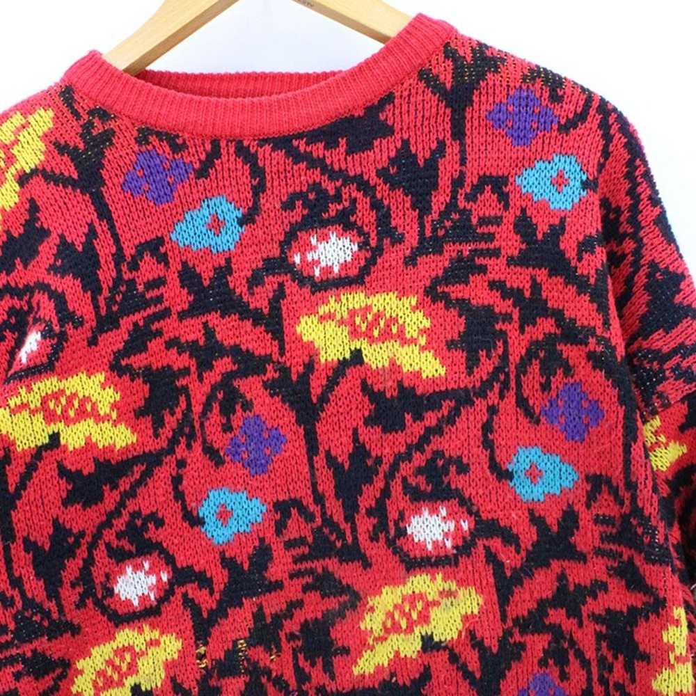 Vintage Chateau Sweater Womens Red Pullover Knit … - image 2