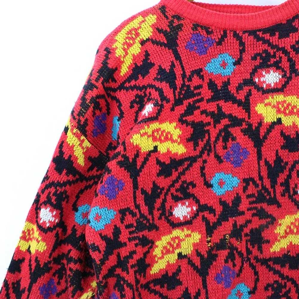 Vintage Chateau Sweater Womens Red Pullover Knit … - image 3