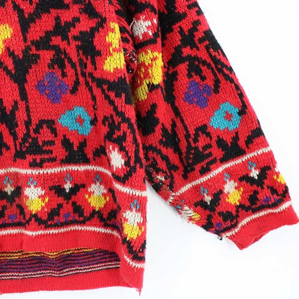 Vintage Chateau Sweater Womens Red Pullover Knit … - image 5