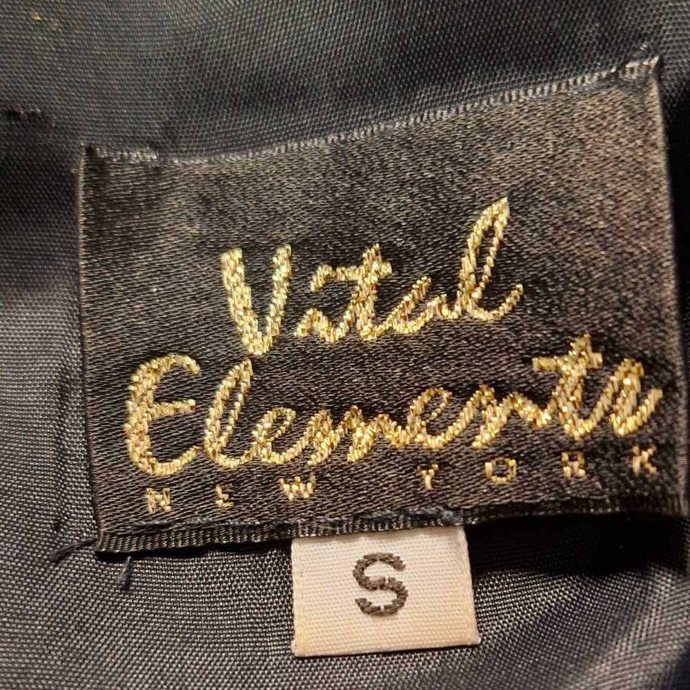 Vintage jacket French Text Velvet Velour Small - image 3