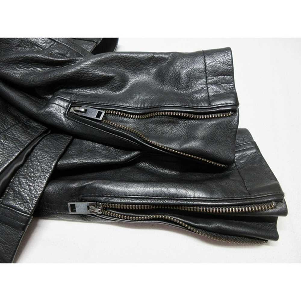 Diesel women's Y2K black buffalo leather full zip… - image 6