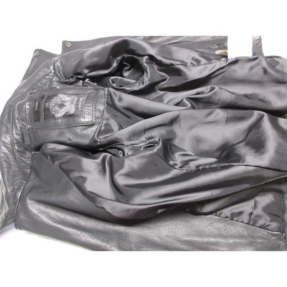 Diesel women's Y2K black buffalo leather full zip… - image 7